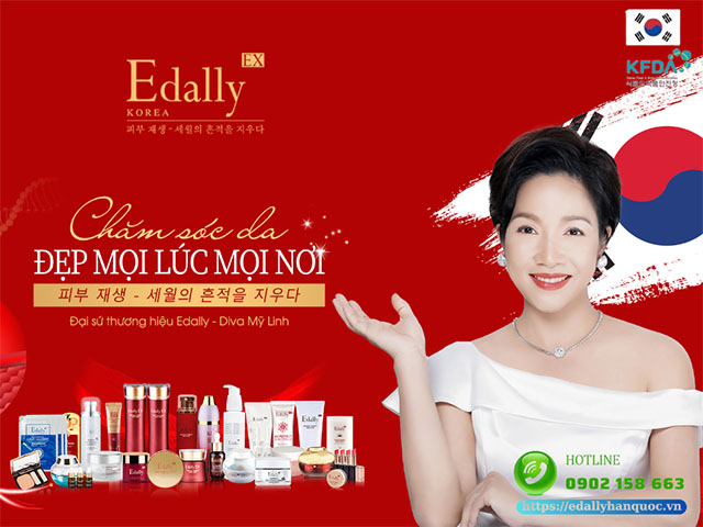 Mỹ phẩm Edally EX với hệ thống chăm sóc da bằng các thành phần tự thân "treat skin with skin" giúp làm đẹp da mọi lúc mọi nơi